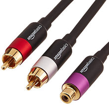 Carica l'immagine nel visualizzatore di Gallery, AmazonBasics - Adattatore RCA a Y, 2 maschi verso 1 femmina, 30,5 cm - Ilgrandebazar