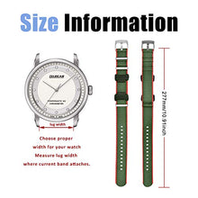 Carica l'immagine nel visualizzatore di Gallery, OLLREAR Nylon Cinturini Orologi Sostituzione compatibile 22mm, Verde &amp; Rosso - Ilgrandebazar