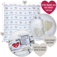 Carica l'immagine nel visualizzatore di Gallery, Mussole Neonato In Cotone Morbido ed Organico per Bimbi E Bebè. Ideali Come...