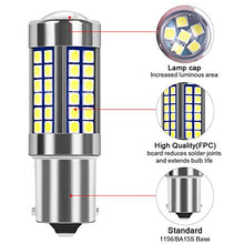 Carica l&#39;immagine nel visualizzatore di Gallery, SanGlory 2 x Lampadine LED Auto P21W 1156 BA15S Canbus Sensa Errore 54-SMD...