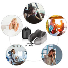 Carica l&#39;immagine nel visualizzatore di Gallery, Newdora Cuscino da Viaggio Memory Foam, Cervicale Grigio Scuro