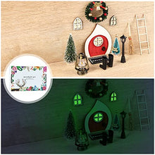Carica l&#39;immagine nel visualizzatore di Gallery, Porta degli Elfi, 12 PCS Decorazioni Porta Elfo Natale, Miniature Casetta Elfo Natale in Legno, Porticina Elfo Luminosa di Notte, Porta dell Elfo di Natale con Pacco Regalo