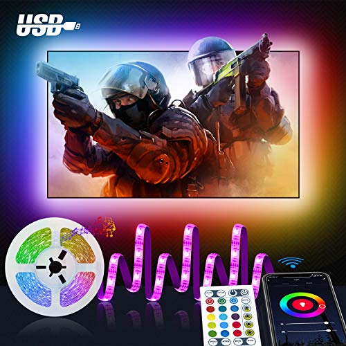 Striscia LED USB WiFi con Telecomando a Infrarossi, Maxcio Tv 2m