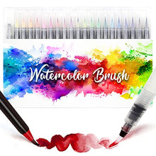 Carica l'immagine nel visualizzatore di Gallery, Brush Pen Lettering 24 Acquerelli + 1Testina Morbida, Pennarelli Lettering Professionali Acquerellabili, Brush Pen Set per Lettering, Calligrafia, Disegno a Colori, Idee Regalo Pasqua