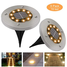 Carica l&#39;immagine nel visualizzatore di Gallery, Luci Solari Giardino Golwof 6 Pezzi 10 LED Luce Sepolta Solare IP65...