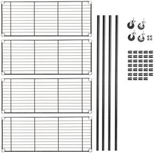 Carica l&#39;immagine nel visualizzatore di Gallery, AmazonBasics - Scaffalatura a 4 ripiani, su rotelle, Nero - Ilgrandebazar