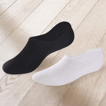 Carica l'immagine nel visualizzatore di Gallery, YOUCHAN Calzini Donna Uomo Fantasmini Calze 10 Paia Invisibili Sportive Antiscivolo Cotone con Taglio Basso-Nero-Bianco-47-50