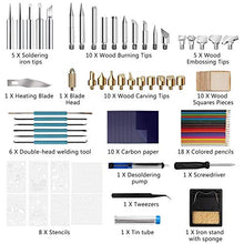 Carica l&#39;immagine nel visualizzatore di Gallery, Umitive 92 Pcs Kit Pirografia Legno con LCD Schermo, Cavo di alimentazione...