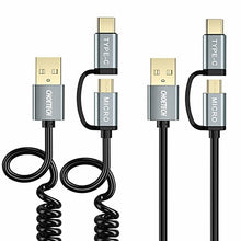 Carica l'immagine nel visualizzatore di Gallery, CHOETECH Cavo USB C Micro [1.2M *2], 2 in 1 Tipo C e Micro... - Ilgrandebazar