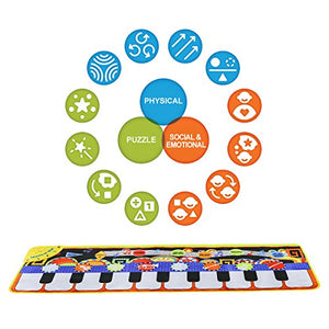 RenFox Tappeto Musicale, Piano Mat Tastiera Danza Stuoia Strumento Yellow - Ilgrandebazar