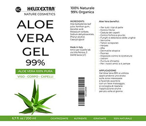 Aloe Vera Gel 100%, aloe vera gel puro e biologico. Per Viso, Corpo e...