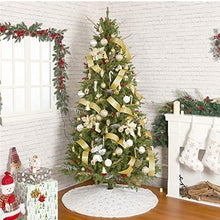 Carica l'immagine nel visualizzatore di Gallery, Bozvloh 120cm Gonna Albero di Natale Bianco Tappeto Albero di Natale Gonna Base di Natale Decorazione Capodanno casa Festa Forniture