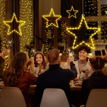 Carica l'immagine nel visualizzatore di Gallery, Luci Led Natale Stelle,2 Piece Luci Natalizie con 40 Led Bianco Caldo 8 Modalità Batteria Alimentata Led Luci Illuminazione Decorativa per Esterno/Interno,Decorare Natale,Matrimonio,Festa,Compleanno