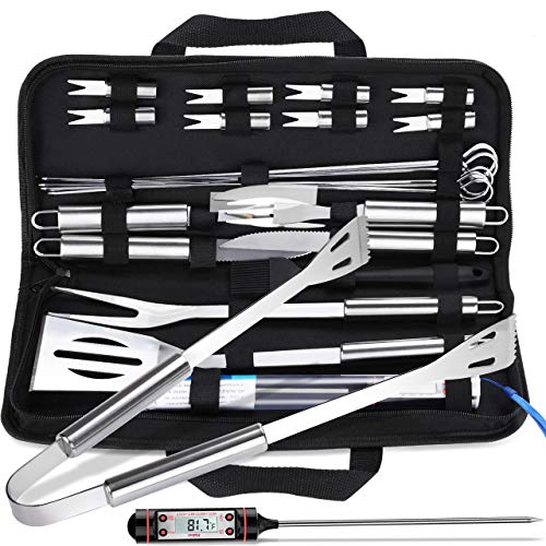Attrezzi per Barbecue,Gifort 24pcs Barbecue Accessori in Acciaio Inox...