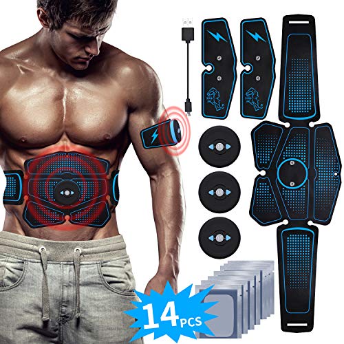 RIRGI Elettrostimolatore per Addominali, Muscolare Blu