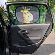 Carica l&#39;immagine nel visualizzatore di Gallery, Parasole Baby Uma per auto, parasole neonati, con giraffa, Nero e Giallo