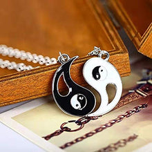 Carica l&#39;immagine nel visualizzatore di Gallery, yin yang collana,Ciondolo 2pc Collana Ciondolo Tai Chi Yin Yang White&amp;black - Ilgrandebazar
