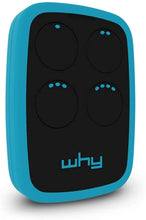 Carica l'immagine nel visualizzatore di Gallery, WHY EVO - Radiocomando Universale Apricancello - AMPIO RAGGIO - Multifrequenza da 300 a 868 Mhz - 4 Tasti - Sky Blue - Blu