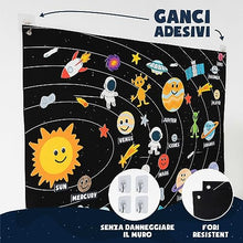 Carica l&#39;immagine nel visualizzatore di Gallery, BONNYCO Sistema Solare per Bambini con 61 Figure in Feltro Giochi per Bambini, Giochi Bambina Bambino, Giochi Bambini, Regalo Bambina, Pianeti Sistema Solare Bambini | Natale Giochi Montessori