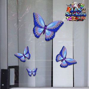 Adesivi per auto - piccola farfalla blu - animale - ST00025BL_SML - adesivi... - Ilgrandebazar