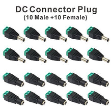 Carica l'immagine nel visualizzatore di Gallery, Connettore DC, Faittoo 10 Maschio + 10 Femmina 5.5mm x 2.1mm 12V Barrel... - Ilgrandebazar