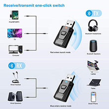 Carica l&#39;immagine nel visualizzatore di Gallery, Aigoss Adattatore Bluetooth USB 2 in 1 Trasmettitore e Ricevitore, Bluetooth...