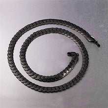 Carica l&#39;immagine nel visualizzatore di Gallery, U7 Collana Uomo a Catena Cubana Larghezza 6mm 9mm Grossa Nero(9mm) - Ilgrandebazar