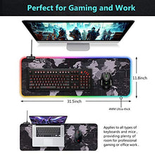 Carica l&#39;immagine nel visualizzatore di Gallery, Hiveseen Tappetino Mouse Gaming, RGB Nero con 14 Effetti...