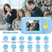 Carica l&#39;immagine nel visualizzatore di Gallery, Fotocamera per Bambini Macchina Fotografica Subacquea Blu