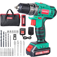 Carica l&#39;immagine nel visualizzatore di Gallery, Trapano Avvitatore Batteria 12V, HYCHIKA a 30N .m Mas,...