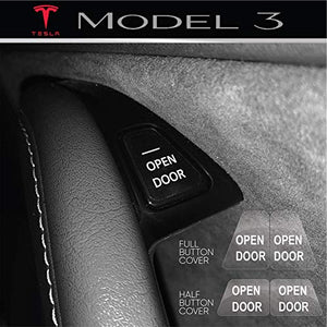 Tesla Model 3 - Adesivi per pulsanti"Open Door" (set da 8) (Full Full cover