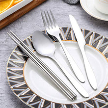 Carica l'immagine nel visualizzatore di Gallery, HEEFEN 2 Set Posate da Viaggio all'aperto, di in Acciaio Inox...