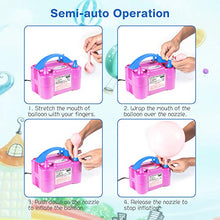 Carica l&#39;immagine nel visualizzatore di Gallery, Dr.meter Pompa a Palloncino Gonfiabile, Elettrica di Rosa + Blu