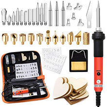 Carica l&#39;immagine nel visualizzatore di Gallery, 45 Pezzi Kit Pirografia Legno,Preciva 60W Portatile Arancione - Ilgrandebazar