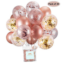 Carica l'immagine nel visualizzatore di Gallery, AUSYDE Palloncini in Oro Rosa e coriandoli Lattice oro - Ilgrandebazar