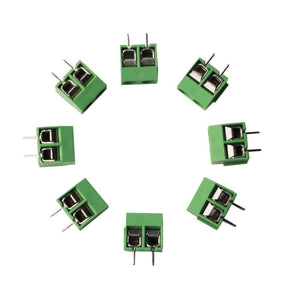 RUNCCI 100 Pezzi 5mm 2 Pin / 3 Morsettiera a Vite PCB Blu per Prototipo...