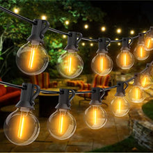 Carica l'immagine nel visualizzatore di Gallery, litogo Catena Luminosa Esterno, 35.5M Luci da Esterno Giardino, 50+2 G40 LED Plastica Lampadine 2700K, Impermeabile Luci da Giardino Stringa Lampadina per Esterni Decorative Festa Matrimonio Gazebo