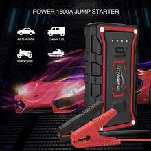 Carica l&#39;immagine nel visualizzatore di Gallery, YABER Avviatore Batteria per Moto/Auto, 1500A 20000mAh Emergenza...