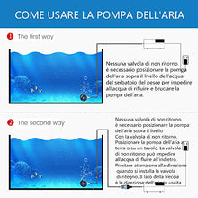 Carica l&#39;immagine nel visualizzatore di Gallery, Anself Set di Acquario Pompa Areatore Ultra Silenzioso con 2 Tubo 3 Pietra... - Ilgrandebazar