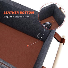 Carica l&#39;immagine nel visualizzatore di Gallery, YIHATA Cesto Portalegna in Feltro per Legna da Ardere, Borsa Portalegna, Cesta Pieghevole con Manici Rinforzati | Ideale per Interni, Camino | Stabile con Telaio Metallico Integrato | Grigio Scuro