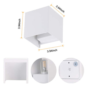 OOWOLF 2 Pezzi LED Lampada da Parete IP65 Impermeabile, Applique Bianca-2 - Ilgrandebazar