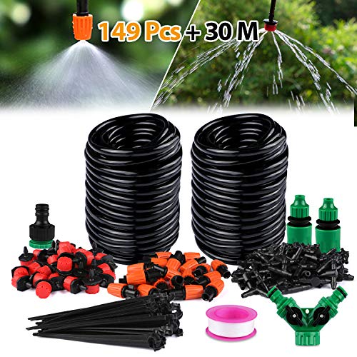 Xddias 30m Sistema di Irrigazione da Giardino, DIY Micro Drip Kit di...