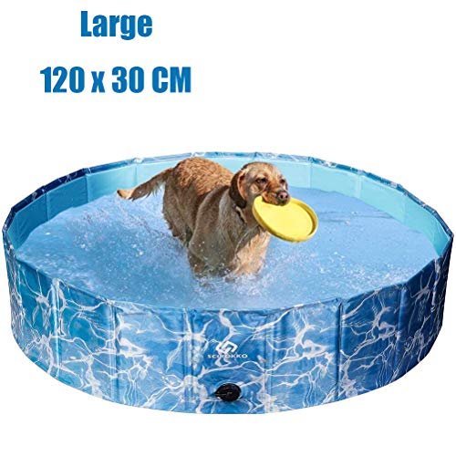 SCIROKKO - Piscina pieghevole per cani, gatti e bambini L (120 x30 cm)