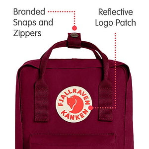 FJÄLLRÄVEN Kånken Mini, Zaino Unisex Adulto 29 x 20 x 13 cm, Rosso (Plum)