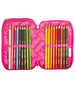 ASTUCCIO scuola SEVEN - MANDALA - 3 scomparti - Blu - pennarelli matite...