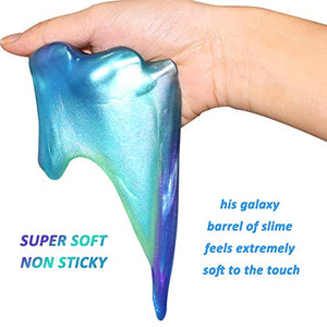 SWZY Fluffy Slime, 6 Pack Galaxy Slime Kit Stress Relief DIY Toys Fruit - Ilgrandebazar