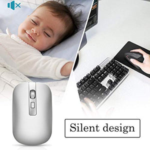 GeekerChip Mouse Bluetooth,Mouse Wireless 1.Argento Bluetooth