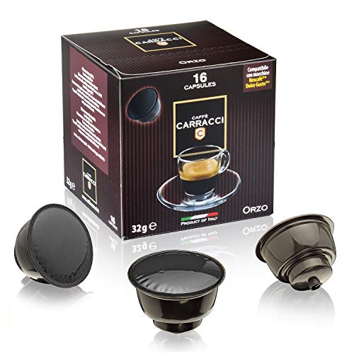 Caffè Carracci, Capsule Compatibili Dolce Gusto, Orzo - 6 astucci da 16