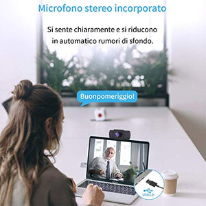wansview Webcam 1080P con Microfono, PC Laptop Desktop Computer USB 2.0 Full...