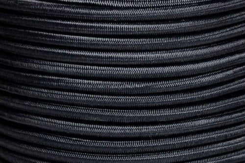 Sconosciuto Corda Bungee o Elastica. 4mm in Nero. 10 Metri di Lunghezza - Ilgrandebazar